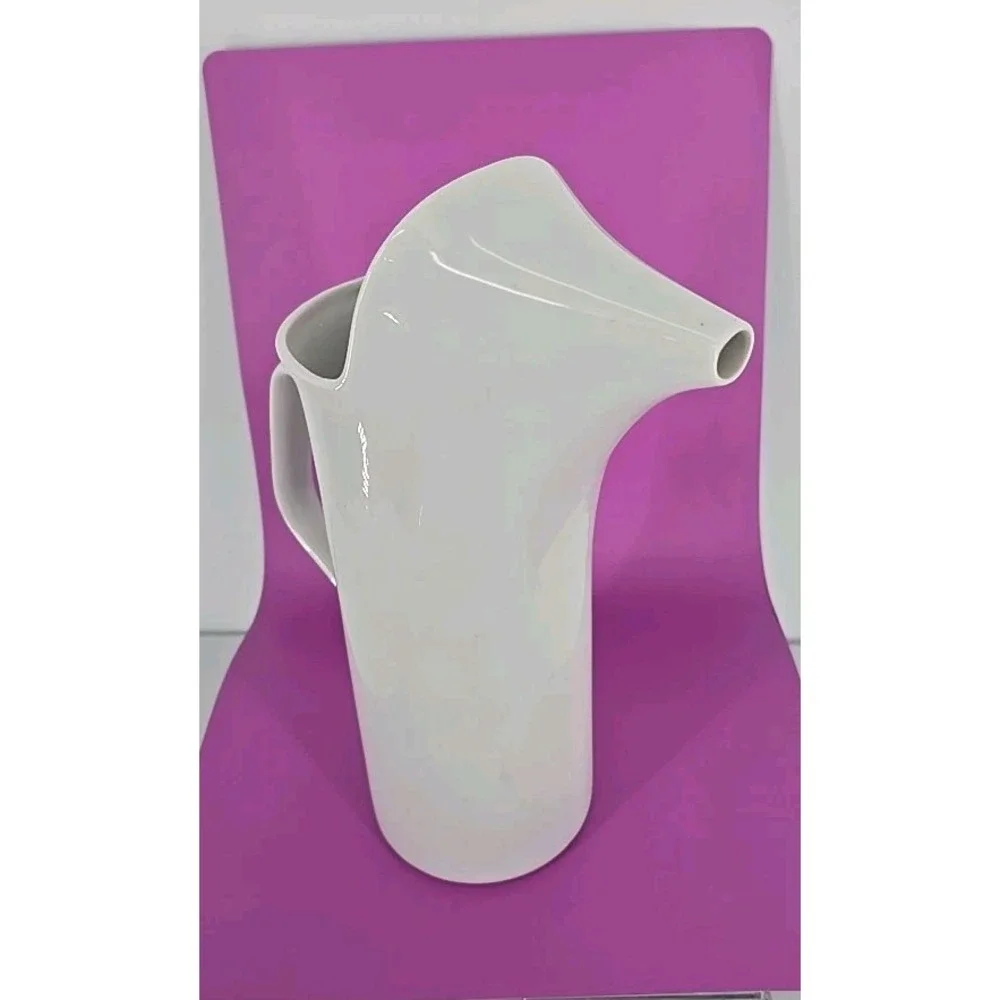 1960‎ Schmid Legardo Tackett Tall MCM Modernist White Ironstone Pitcher